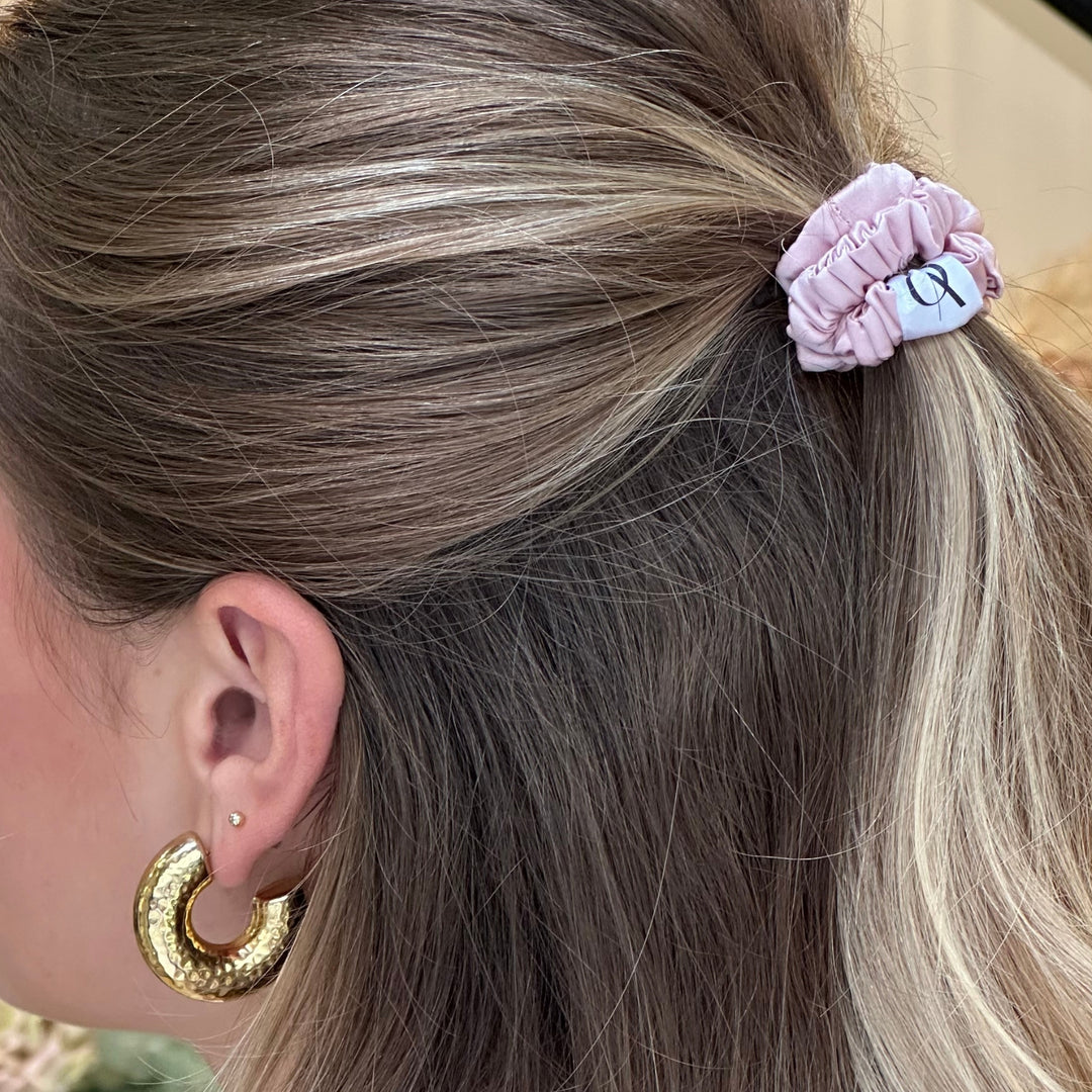 Set of 4 silk scrunchies "OCEANE AVAKIAN"