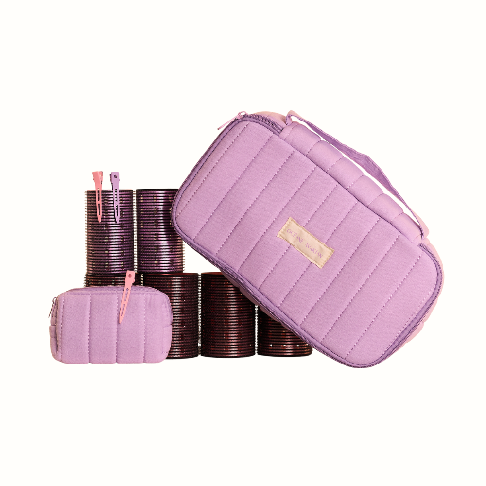 Rouleaux à brushing et pinces de maintien - Avec trousse de transport