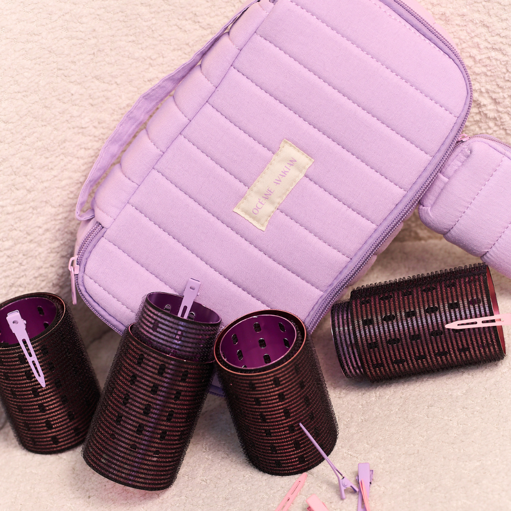 Rouleaux à brushing et pinces de maintien - Avec trousse de transport